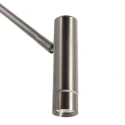 Steinhauer floor lamp VOLARI 1 flame IP20, steel dimmable
