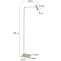 Steinhauer floor lamp VOLARI 1 flame IP20, steel dimmable
