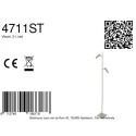Steinhauer floor lamp VOLARI 2 flames IP20, steel dimmable