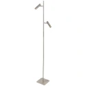 Steinhauer floor lamp VOLARI 2 flames IP20, steel dimmable