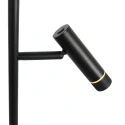 Steinhauer floor lamp VOLARI 2 flames IP20, black dimmable