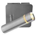 Steinhauer wall luminaire VOLARI 1 flame IP20, steel dimmable
