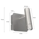 Steinhauer wall luminaire VOLARI 1 flame IP20, steel dimmable
