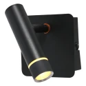 Steinhauer wall luminaire VOLARI 1 flame IP20, black dimmable