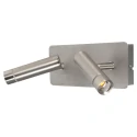 Steinhauer wall luminaire VOLARI 2 flames IP20, steel dimmable