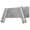 Steinhauer wall luminaire VOLARI 2 flames IP20, steel dimmable