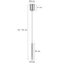 Steinhauer pendant luminaire VOLARI 1 flame IP20, steel dimmable