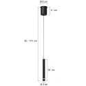Steinhauer pendant luminaire VOLARI 1 flame IP20, black dimmable