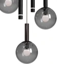 Steinhauer pendant luminaire VOLARI 5 flames IP20, black dimmable