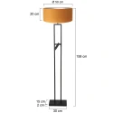 Steinhauer floor lamp STANG E27 IP20