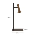 table lamp KORA 1 flame GU10 IP20, black dimmable