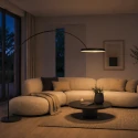 Steinhauer floor lamp RINGLUX IP20, dimmable