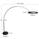 Steinhauer floor lamp RINGLUX IP20, dimmable