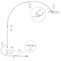 Steinhauer floor lamp RINGLUX IP20, dimmable
