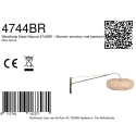 Steinhauer wall luminaire MAZE NATURAL 1 flame E27 IP20, bronze dimmable