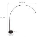 Steinhauer floor lamp SPARKLED LIGHT E27 IP20, dimmable