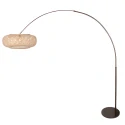 Steinhauer arc luminaire MAZE NATURAL 1 flame E27 IP20, cocoa dimmable