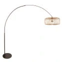 Steinhauer arc luminaire BREEZA BEACH 1 flame E27 IP20, cocoa dimmable