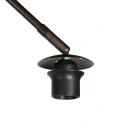 Steinhauer arc luminaire BREEZA BEACH 1 flame E27 IP20, cocoa dimmable