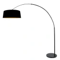 Steinhauer arc luminaire LUMA DARK 1 flame E27 IP20, black dimmable