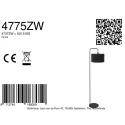 Steinhauer floor lamp STANG E27 IP20, dimmable