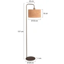 Steinhauer floor lamp STANG E27 IP20, dimmable