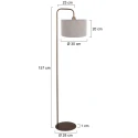 Steinhauer floor lamp STANG 1 flame E27 IP20, bronze dimmable