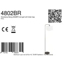 Steinhauer floor lamp STANG 1 flame E27 IP20, bronze dimmable