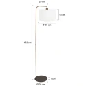 Steinhauer floor lamp STANG 1 flame E27 IP20, bronze dimmable