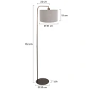 Steinhauer floor lamp STANG E27 IP20, dimmable