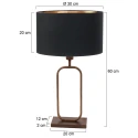 Steinhauer table lamp STANG 1 flame E27 IP20, bronze dimmable