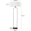 Steinhauer floor lamp STANG E27 IP20, dimmable