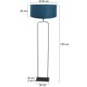 Steinhauer floor lamp STANG E27 IP20, dimmable