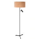Steinhauer floor lamp STANG 2 flames E27 + GU10 IP20, black dimmable