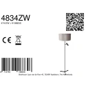 Steinhauer floor lamp STANG 2 flames E27 + GU10 IP20, black dimmable