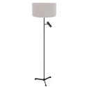 Steinhauer floor lamp STANG 2 flames E27 + GU10 IP20, black dimmable