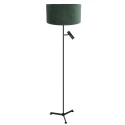 Steinhauer floor lamp STANG 2 flames E27 + GU10 IP20, black dimmable