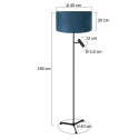 Steinhauer floor lamp STANG E27 + GU10 IP20, dimmable