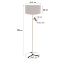 Steinhauer floor lamp STANG E27 + GU10 IP20, dimmable