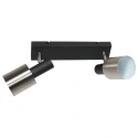 anne light & home ceiling luminaire FJORGARD 2 flames E27 IP20, black dimmable
