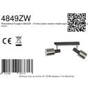 anne light & home ceiling luminaire FJORGARD 2 flames E27 IP20, black dimmable