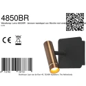 wall luminaire LUMO 1 flame IP20, bronze dimmable