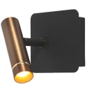 wall luminaire LUMO 1 flame IP20, bronze dimmable