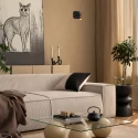 wall luminaire LUMO 1 flame IP20, bronze dimmable