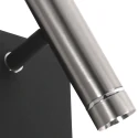 Mexlite wall luminaire LUMO 1 flame IP20, steel dimmable