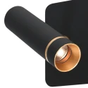 Mexlite wall luminaire LUMO 1 flame IP20, black dimmable