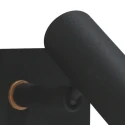 Mexlite wall luminaire LUMO 1 flame IP20, black dimmable