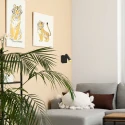Mexlite wall luminaire LUMO 1 flame IP20, black dimmable