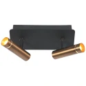 wall luminaire LUMO 2 flames IP20, bronze dimmable