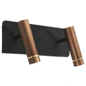 wall luminaire LUMO 2 flames IP20, bronze dimmable